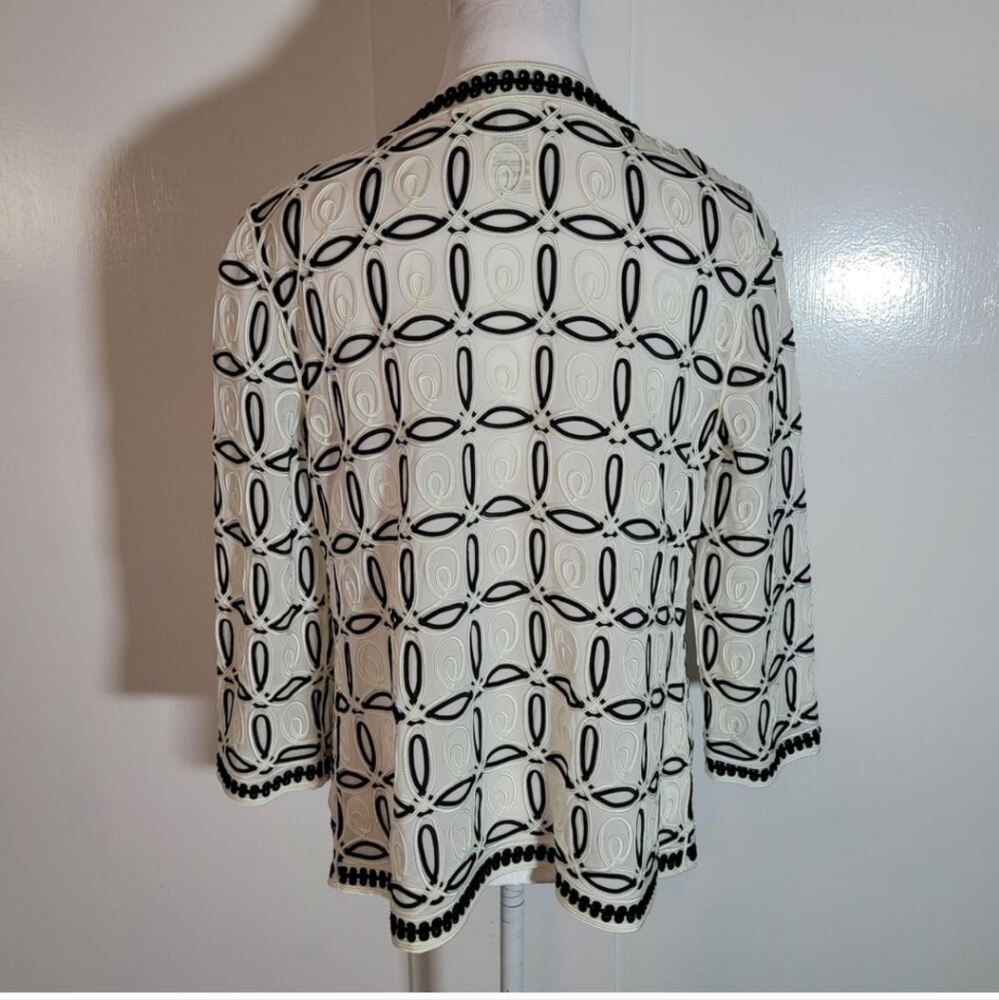 Chico's Black and White Geometric Jacket - Picture 3 of 9